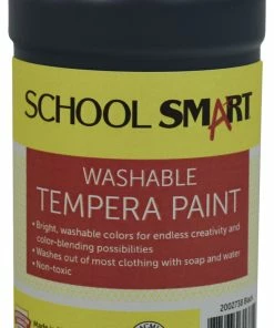 New ⭐ School Smart Washable Tempera Paint, Pint, Black 🥰