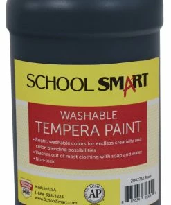 Buy 🥰 School Smart Washable Tempera Paint, Quart, Black 😉