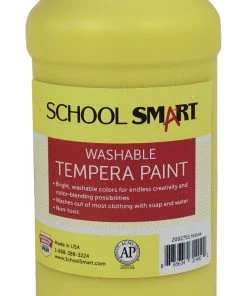 Deals ✨ School Smart Washable Tempera Paint, Quart, Yellow 🎁