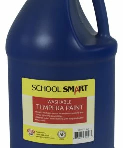 Deals 😀 School Smart Washable Tempera Paint, Gallon, Blue 🛒