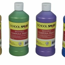 Brand new 𧨠School Smart Washable Tempera Paint Set, Assorted Metallic Colors, Pint Set Of 6 π
