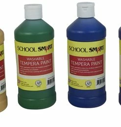 Hot Sale β School Smart Washable Tempera Paint Set, Assorted Glitter Colors, Pint Set Of 6 π
