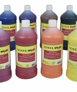Brand new ❤️ School Smart Washable Tempera Paint Set, Assorted Colors, Quart Set Of 12 🔥