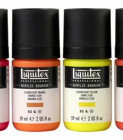 Coupon 🥰 Liquitex Acrylic Gouaches, 2 Ounces, Assorted Fluorescent Colors, Set Of 6 🤩 -Crayola - shop 2003814 A ecommfullsize