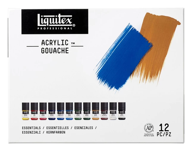 Cheap 𧨠Liquitex Acrylic Gouaches, 37/50 Ounces, Assorted Essential Colors, Set Of 12 π 3 Cheap 𧨠Liquitex Acrylic Gouaches, 37/50 Ounces, Assorted Essential Colors, Set Of 12 π