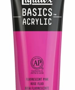 New 😍 Liquitex BASICS Acrylic Paint, 4 Ounces, Fluorescent Pink ✨