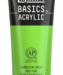 New 👏 Liquitex BASICS Acrylic Paint, 4 Ounces, Fluorescent Green 👏