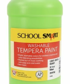 Discount 👍 School Smart Washable Tempera Paint, Quart, Light Green 🔔