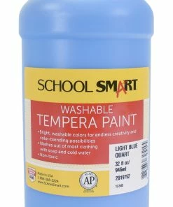 Brand new 🌟 School Smart Washable Tempera Paint, Quart, Light Blue 🔥