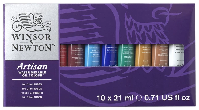 New π Winsor & Newton Artisan Water Mixable Oil Colors, Assorted Colors, 0.71 Ounces, Set Of 10 π 2 New π Winsor & Newton Artisan Water Mixable Oil Colors, Assorted Colors, 0.71 Ounces, Set Of 10 π