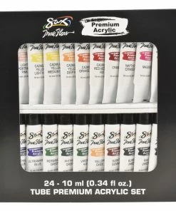 Brand new 👏 Sax True Flow Premium Acrylic, Assorted Colors, 0.34 Ounces, Set Of 24 💯