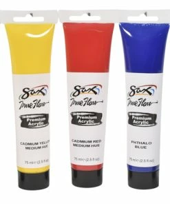Brand new 😉 Sax True Flow Premium Acrylics, Assorted Colors, 2-1/2 Ounces, Set Of 5 ❤️