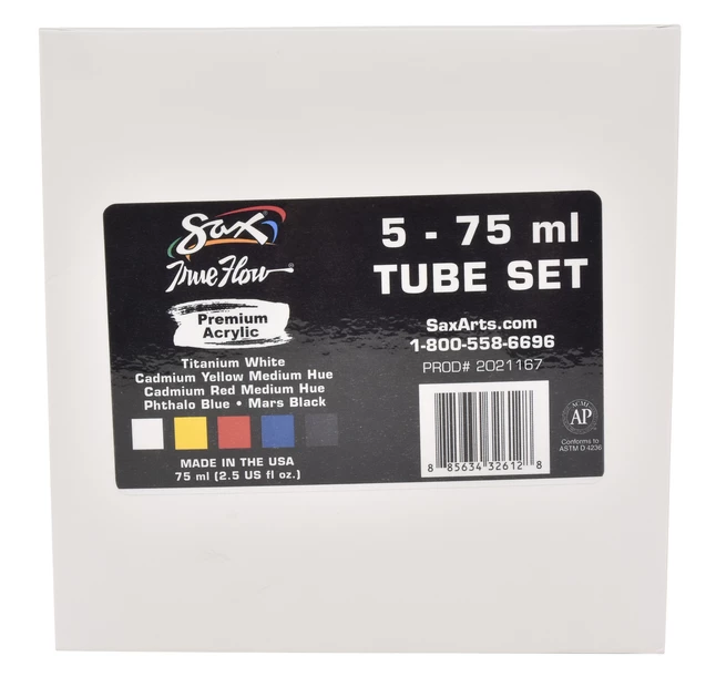 Brand new π Sax True Flow Premium Acrylics, Assorted Colors, 2-1/2 Ounces, Set Of 5 β€οΈ 4 Brand new π Sax True Flow Premium Acrylics, Assorted Colors, 2-1/2 Ounces, Set Of 5 β€οΈ - Image 2