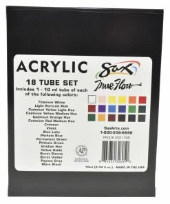 Brand new ⌛ Sax True Flow Premium Acrylic, Assorted Colors, 0.34 Ounces, Set Of 18 🎁 -Crayola - shop 2021168 B ecommfullsize