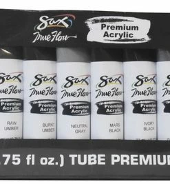 Buy 🧨 Sax True Flow Premium Acrylic, Assorted Colors, 0.75 Ounces, Set Of 48 💯