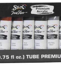 Flash Sale 👍 Sax True Flow Premium Acrylic, Assorted Colors, 0.75 Ounces, Set Of 36 ⌛