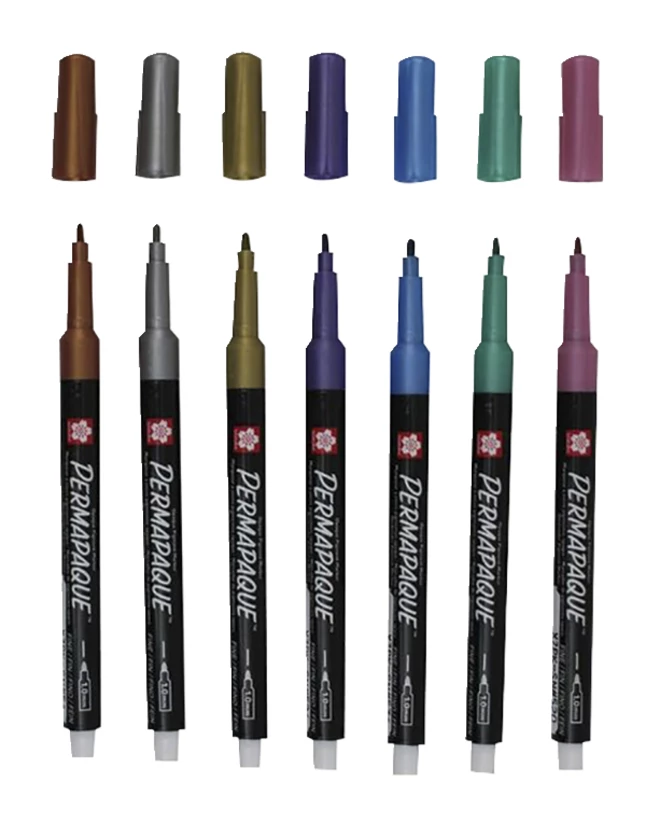 Brand new π Sakura Permapaque Metallic Markers, Fine Point, Assorted Colors, Set Of 7 π 4 Brand new π Sakura Permapaque Metallic Markers, Fine Point, Assorted Colors, Set Of 7 π - Image 3