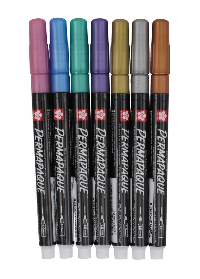 Brand new π Sakura Permapaque Metallic Markers, Fine Point, Assorted Colors, Set Of 7 π 3 Brand new π Sakura Permapaque Metallic Markers, Fine Point, Assorted Colors, Set Of 7 π - Image 2