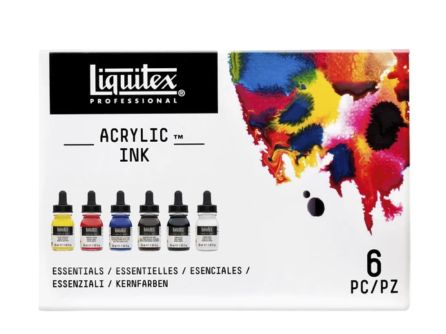 Flash Sale ⭐ Liquitex Acrylic Ink, 1 Ounce, Assorted Colors, Set Of 6 ❤️ 3 Flash Sale ⭐ Liquitex Acrylic Ink, 1 Ounce, Assorted Colors, Set Of 6 ❤️
