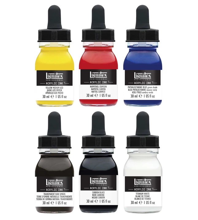 Flash Sale ⭐ Liquitex Acrylic Ink, 1 Ounce, Assorted Colors, Set Of 6 ❤️ 5 Flash Sale ⭐ Liquitex Acrylic Ink, 1 Ounce, Assorted Colors, Set Of 6 ❤️ - Image 3