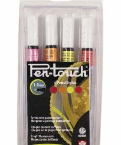 Best deal 🔔 Sakura Pentouch Paint Marker, Fine Tip, Assorted Fluorescent Colors, Set Of 4 🧨