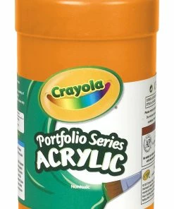 Buy ❤️ Crayola Portfolio Non-Toxic Acrylic Paint, 1 Pt Squeeze Bottle, Brilliant Orange 🛒