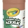 Discount ❤️ Crayola Portfolio Non-Toxic Acrylic Paint, 1 Pt Squeeze Bottle, Burnt Sienna 😉