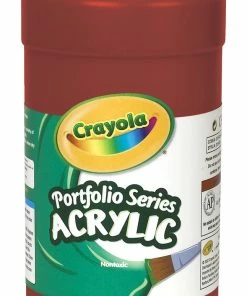 Cheap ✔️ Crayola Portfolio Non-Toxic Acrylic Paint, 1 Pt Squeeze Bottle, Deep Red 🥰