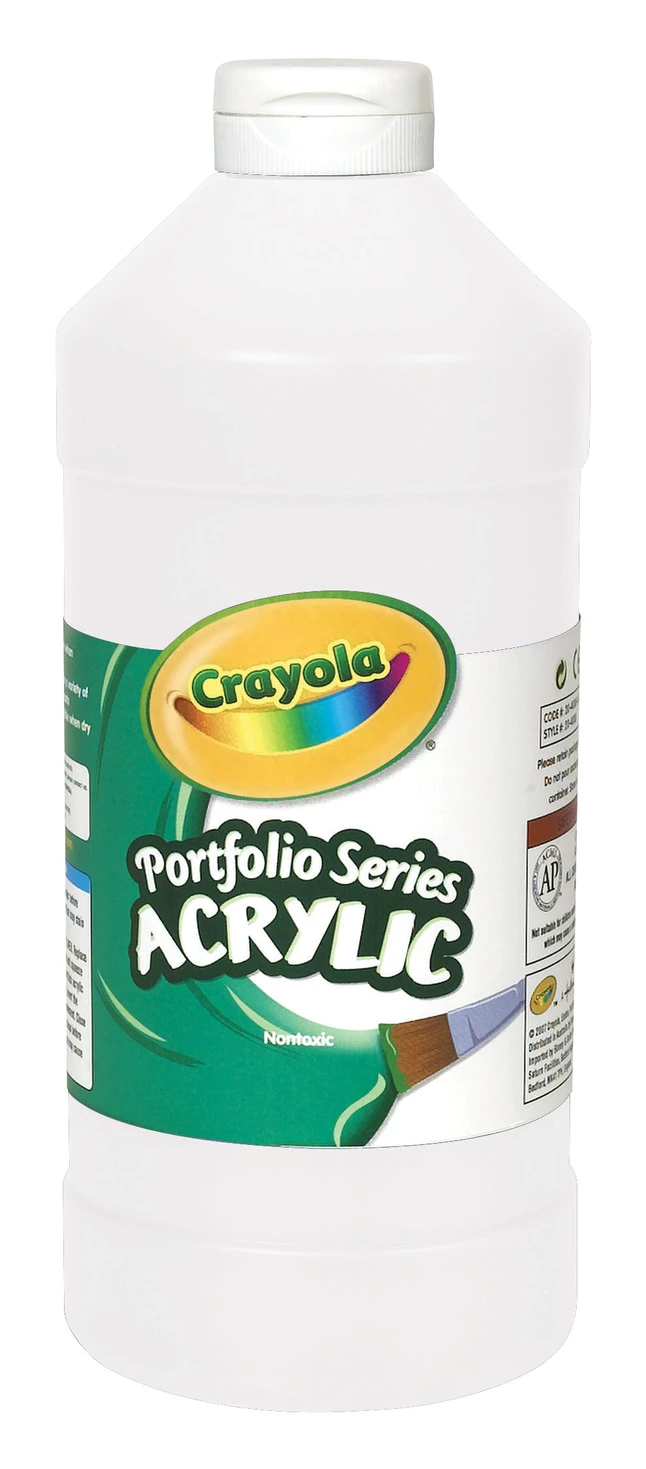 Wholesale π Crayola Portfolio Non-Toxic Acrylic Paint, 1 Pt Squeeze Bottle, Titanium White β 3 Wholesale π Crayola Portfolio Non-Toxic Acrylic Paint, 1 Pt Squeeze Bottle, Titanium White β