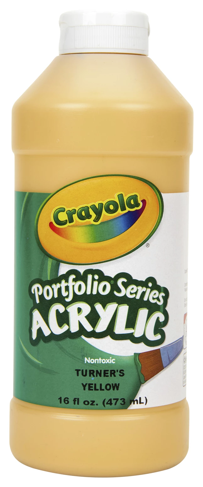 Buy 𧨠Crayola Portfolio Non-Toxic Acrylic Paint, 1 Pt Squeeze Bottle, Turners Yellow π 3 Buy 𧨠Crayola Portfolio Non-Toxic Acrylic Paint, 1 Pt Squeeze Bottle, Turners Yellow π