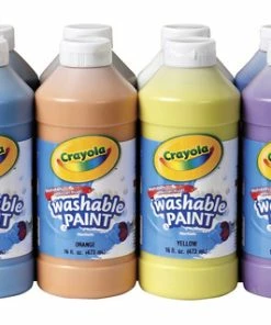Best Sale 🌟 Crayola Washable Paint, Pint Bottles, Assorted Brilliant Colors, Set Of 12 🔥