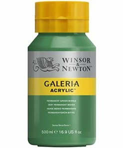New 🎁 Winsor & Newton Winsor And Newton Non-Toxic Acrylic Paint, 16.9 Ounce Pot, Permanent Green Middle ✨