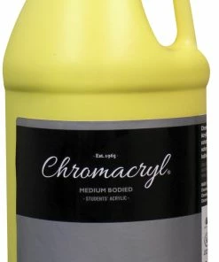 Hot Sale 💯 Chromacryl Premium Students Acrylic Paint, Half Gallon, Cool Yellow ⌛