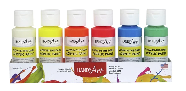 Best reviews of π Handy Art Glow-in The Dark Non-Toxic Acrylic Paint Set, 2 Oz Bottle, Multiple Color, Set Of 6 βοΈ 3 Best reviews of π Handy Art Glow-in The Dark Non-Toxic Acrylic Paint Set, 2 Oz Bottle, Multiple Color, Set Of 6 βοΈ