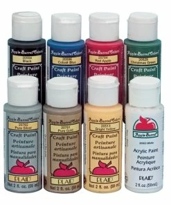 Cheap 😉 Apple Barrel Non-Toxic Multi-Purpose Acrylic Paint Set, 2 Oz Bottle, Assorted Color, Set Of 8 💯