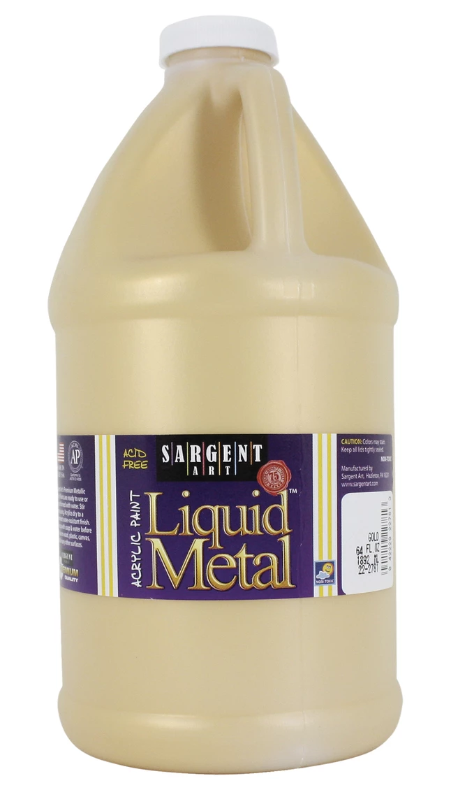 Best Sale π Sargent Art Liquid Metal Non-Toxic Premium Acrylic Paint, Half Gallon, Metallic Gold π 3 Best Sale π Sargent Art Liquid Metal Non-Toxic Premium Acrylic Paint, Half Gallon, Metallic Gold π