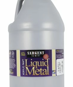 Flash Sale 🤩 Sargent Art Liquid Metal Non-Toxic Premium Acrylic Paint,Half Gallon, Metallic Silver 🤩