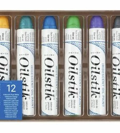 Best Pirce 🧨 Shiva Artists Non-Toxic Oil Color Paintstick Set, 4-1/2 X 5/8 In, Assorted Iridescent Color, Set Of 12 ⭐