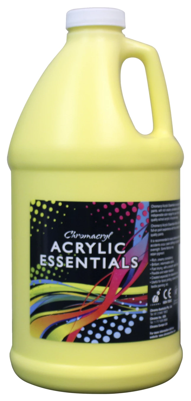Budget π Chromacryl Acrylic Essentials, Half Gallon, Cool Yellow π 3 Budget π Chromacryl Acrylic Essentials, Half Gallon, Cool Yellow π