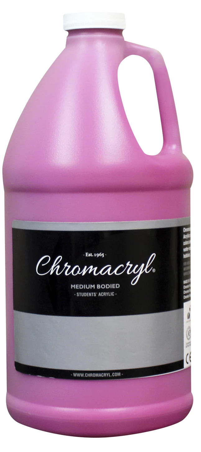 Hot Sale ✨ Chromacryl Premium Students Acrylic Paint, Half Gallon, Magenta 🎁 3 Hot Sale ✨ Chromacryl Premium Students Acrylic Paint, Half Gallon, Magenta 🎁