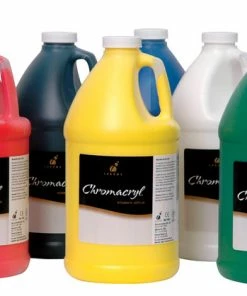 Cheapest 😉 Chromacryl Students Original Color Acrylic Paints, Assorted Colors, Half Gallons, Set Of 6 🔥
